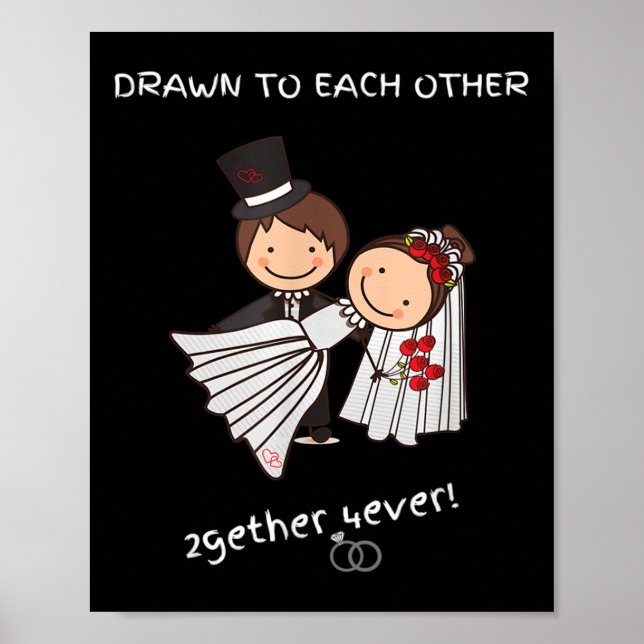 Bröllop Bride och Groom tillsammans för alltid Poster (Framsidan)