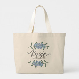 Bröllop Bride Personlig Blommigt Anpassningsbar Fl Jumbo Tygkasse