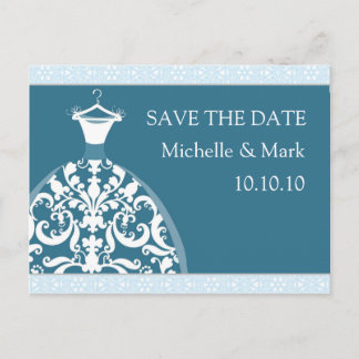Bröllop Bride Save the Date harmoniblue card Meddelande Vykort