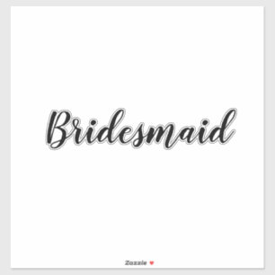 Bröllop Bridesmaid 2023 Simple Anpassningsbar Text Klistermärken