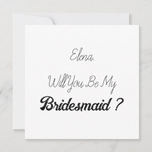 Bröllop Bridesmaid 2024 Simple Frieri Elegant Inbjudningar