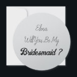 Bröllop Bridesmaid 2024 Simple Frieri Silver Inbjudningar<br><div class="desc">Frieri kort för enkel och coola brud! Du kan ändra texten och även ändra färg!</div>