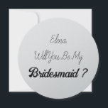Bröllop Bridesmaid 2024 Simple Frieri Silver Inbjudningar<br><div class="desc">Frieri kort för enkel och coola brud! Du kan ändra texten och även ändra färg!</div>
