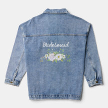 Bröllop Bridesmaid Anpassningsbar Denim Jacka