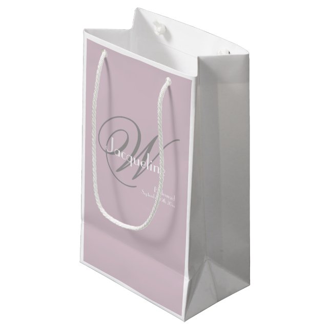 Bröllop Bridesmaid Gift Modern Monogram-Chic (Framsidan Vinklad)