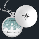 Bröllop Bridesmaid Keepsaké Tack Necklace Berlockhalsband<br><div class="desc">Behåll Necklaces Välj antingen Silver Plattat Guld Avsluta eller Sterling silver Unik Personlig Anpassningsbar !st Bröllopsfest för julklapp av Bröllop Keepsakt Necklaces - om du vill ändra bakgrund färg - klicka på anpassa - klicka på redigera - välj sista verktyg i rullgardinsmenyn och välj från ett av de färger som...</div>