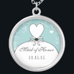 Bröllop Bridesmaid Keepsaké Tack Necklace Silverpläterat Halsband<br><div class="desc">Keepsaké Necklaces Välj antingen Silver Plattat eller Sterling silver</div>