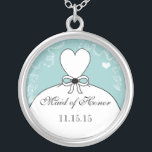 Bröllop Bridesmaid Keepsaké Tack Necklace Silverpläterat Halsband<br><div class="desc">Keepsaké Necklaces Välj antingen Silver Plattat eller Sterling silver</div>