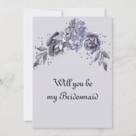 Bröllop Bridesmaid Request Slate Blue Series