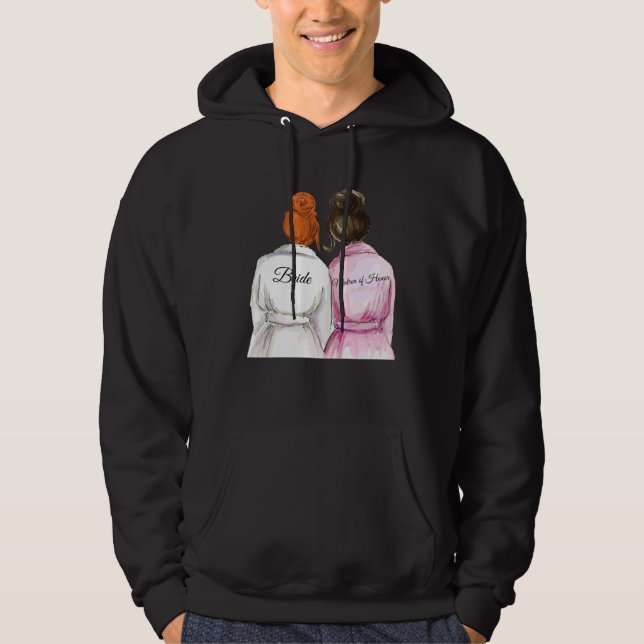 Bröllop & Bröllopsfest  Brudtjänsteflicka 5 Hoodie (Framsida)
