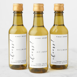 Bröllop & Bröllopsfest Elegant Minimalistisk Mini Vinetikett