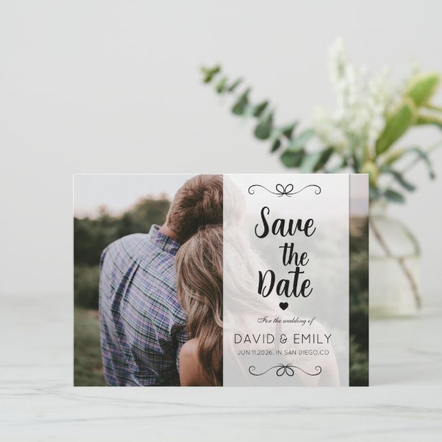 Bröllop Bröllopskort Save The Date Spara Datumet (Stående Fram)
