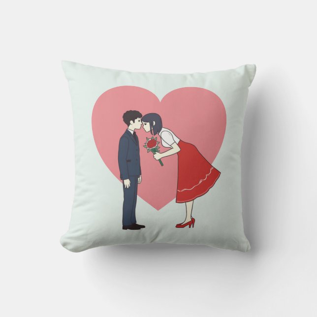 bröllop bröllopspresent romantisk-interiör bröllop kudde (Framsida)