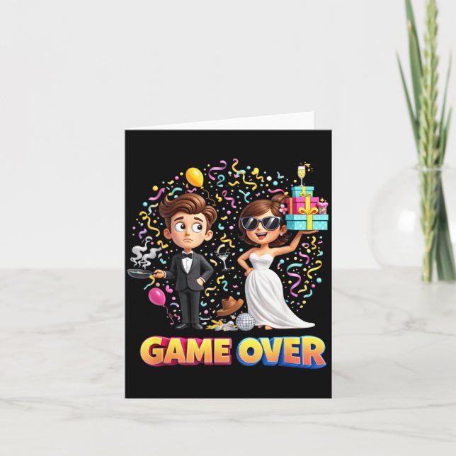 Bröllop Brud Groom Bröllop Bachelor Kort (Framsida)