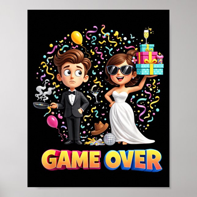 Bröllop Brud Groom Bröllop Bachelor Poster (Framsidan)