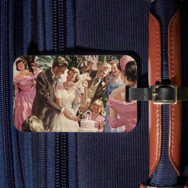 Bröllop Brud Groom Nygifta Skär Bröllopstårtan Bagagebricka (Framsida Insitu 4)