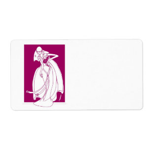 bröllop - brud med bouquet fraktsedel