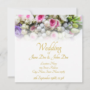 Bröllop - brud med färgämne bröllop bouquet kort
