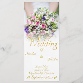 Bröllop - brud med färgämne bröllop bouquet program