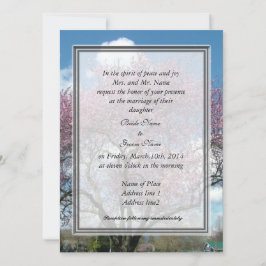 bröllop, brudens förälder bjuder in körsbär inbjudningar