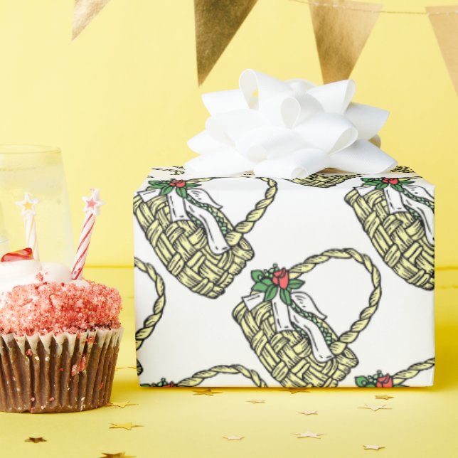 Bröllop Brudens sida Flower Girl Wrapping Papper Presentpapper (Födelsedagsfest)