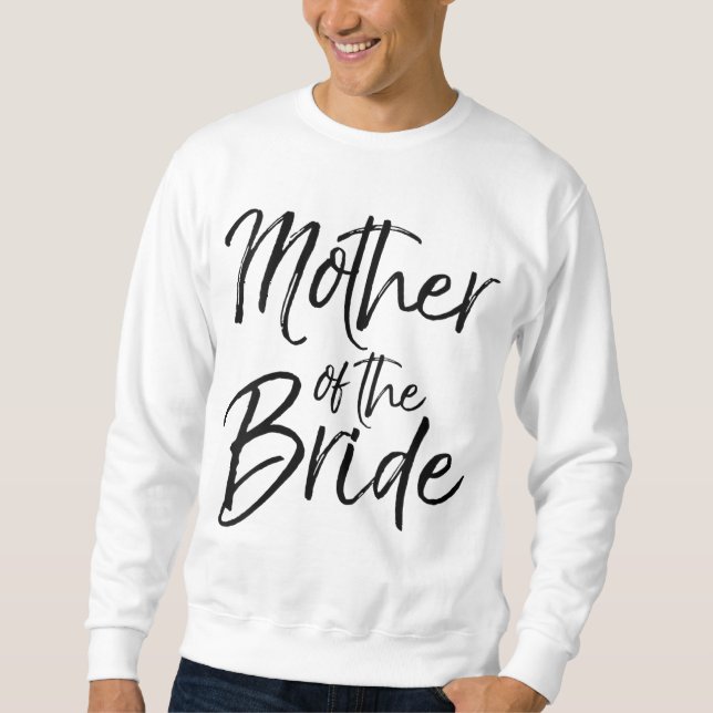 Bröllop Brudens sida-gåvor för Mamma Cute Mor Lång Ärmad Tröja (Framsida)