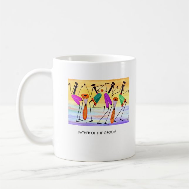 Bröllop, Brudgummens Far Uttrycker Lycka  Kaffemugg (Vänster)
