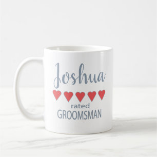 Bröllop & Brudpartaj 5 Hjärtas Bestman Kaffemugg
