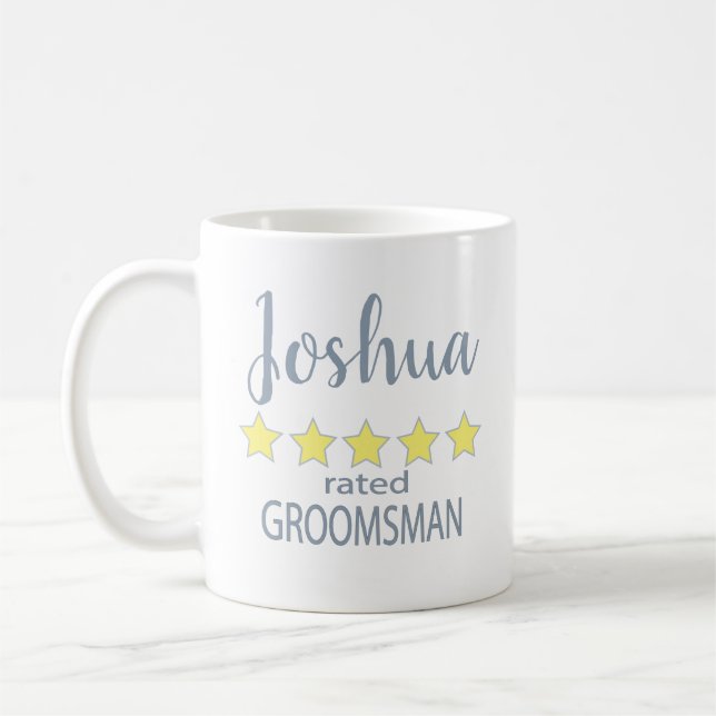 Bröllop & Brudpartaj 5-stjärniga bestman Kaffemugg (Vänster)