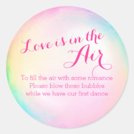 Bröllop Bubbles Flaska-etikett Runt Klistermärke