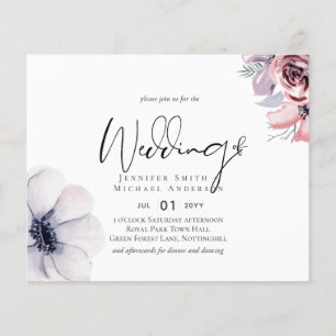Bröllop budget för Blommigten Dusty Navy Blue Cora
