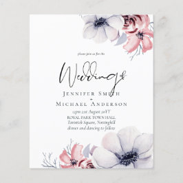 Bröllop budget för Blommigten Dusty Navy Blue Cora
