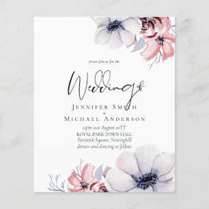 Bröllop budget för Blommigten Dusty Navy Blue Cora