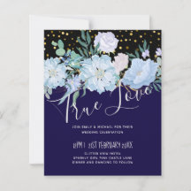 Bröllop budget för marin Aqua Blue Blommigt