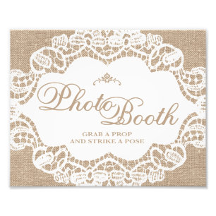 Bröllop - Burlap & Snöre - Fotobooth - Fototryck