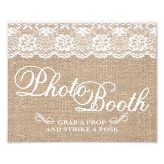 Bröllop - Burlap & Snöre - Fotobooth - Fototryck