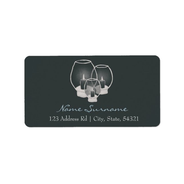 Bröllop by Candlelight Adressetikett (Framsidan)