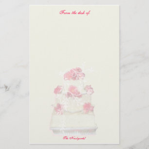 Bröllop Cake Anpassningsbar Papper! Brevpapper