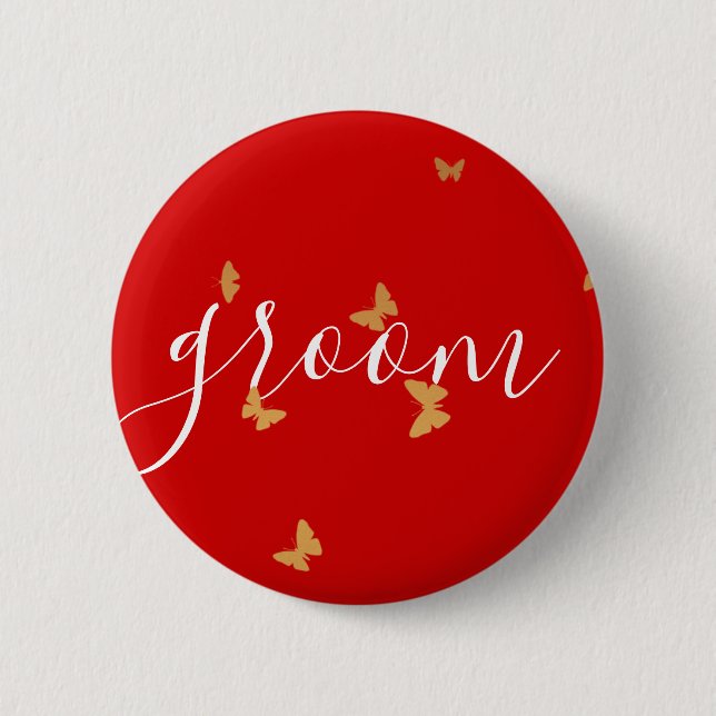 Bröllop Cake Butterflies Knapp (Framsida)