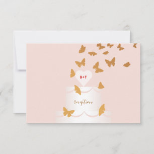 Bröllop Cake Butterflies OSA Kort