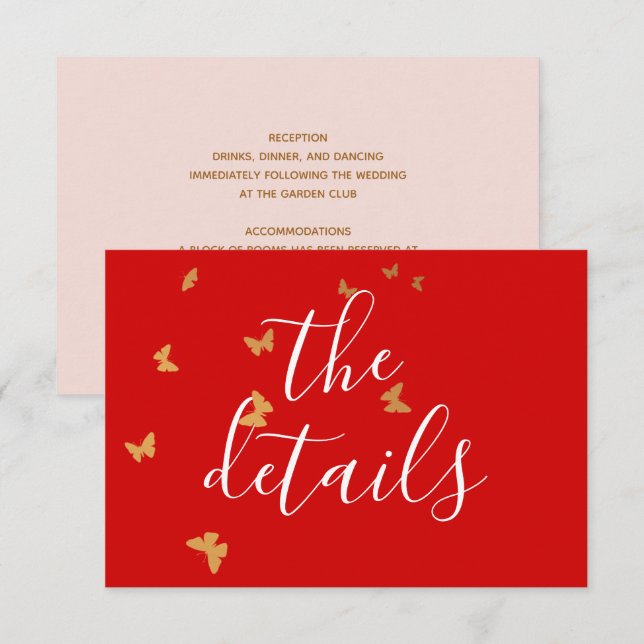 Bröllop Cake Butterflies OSA Kort (Fram/baksida)