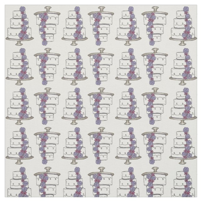 Bröllop Cake Cakes Möhippa Förlovning Kärlek Lila Tyg (Provkarta)