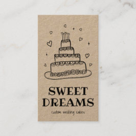 Bröllop Cake Catering Bakery Anpassningsbar Baker  Visitkort