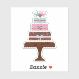 Bröllop Cake Contour Sticker Klistermärken