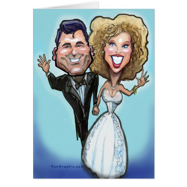 Bröllop Cake Dolls Hälsningskort (Framsidan)