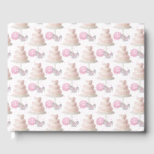 Bröllop Cake Guestbook Gästböcker (Framsida)