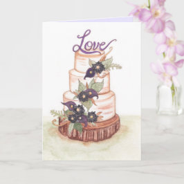 Bröllop Cake Lycklig Bröllop-kort Kort