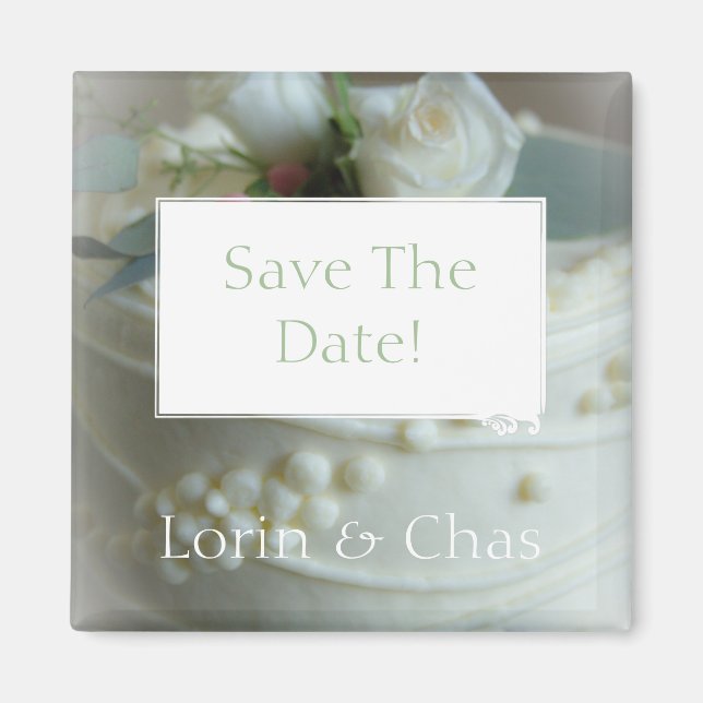 Bröllop Cake Magnet (Framsidan)