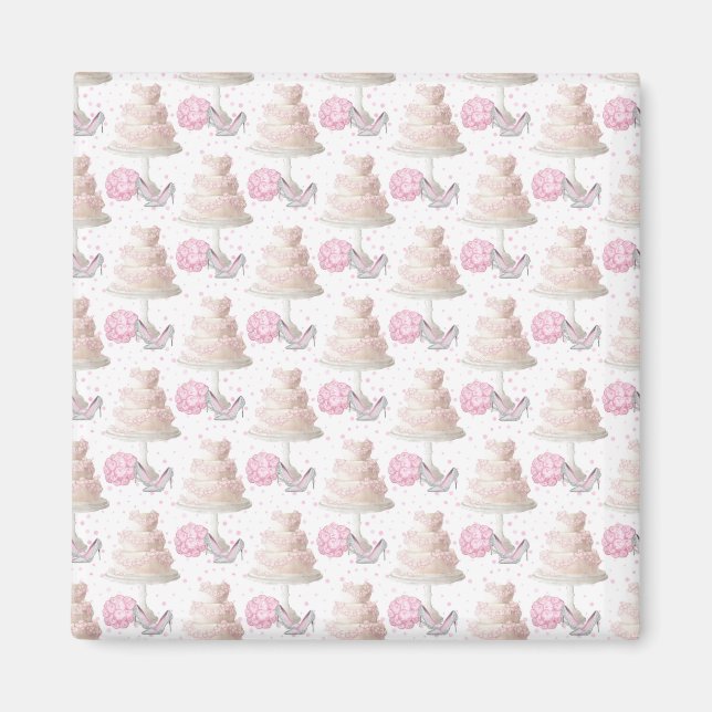 Bröllop Cake Magnet (Framsidan)
