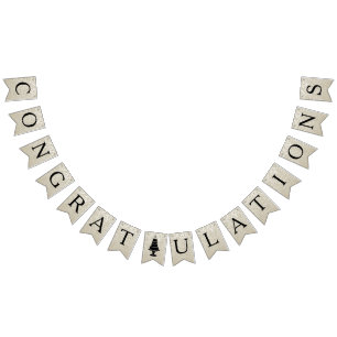 Bröllop Cake Monogram Vimplar